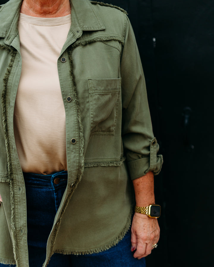 Multiple: Green Ruffle Jacket (M35108BM)