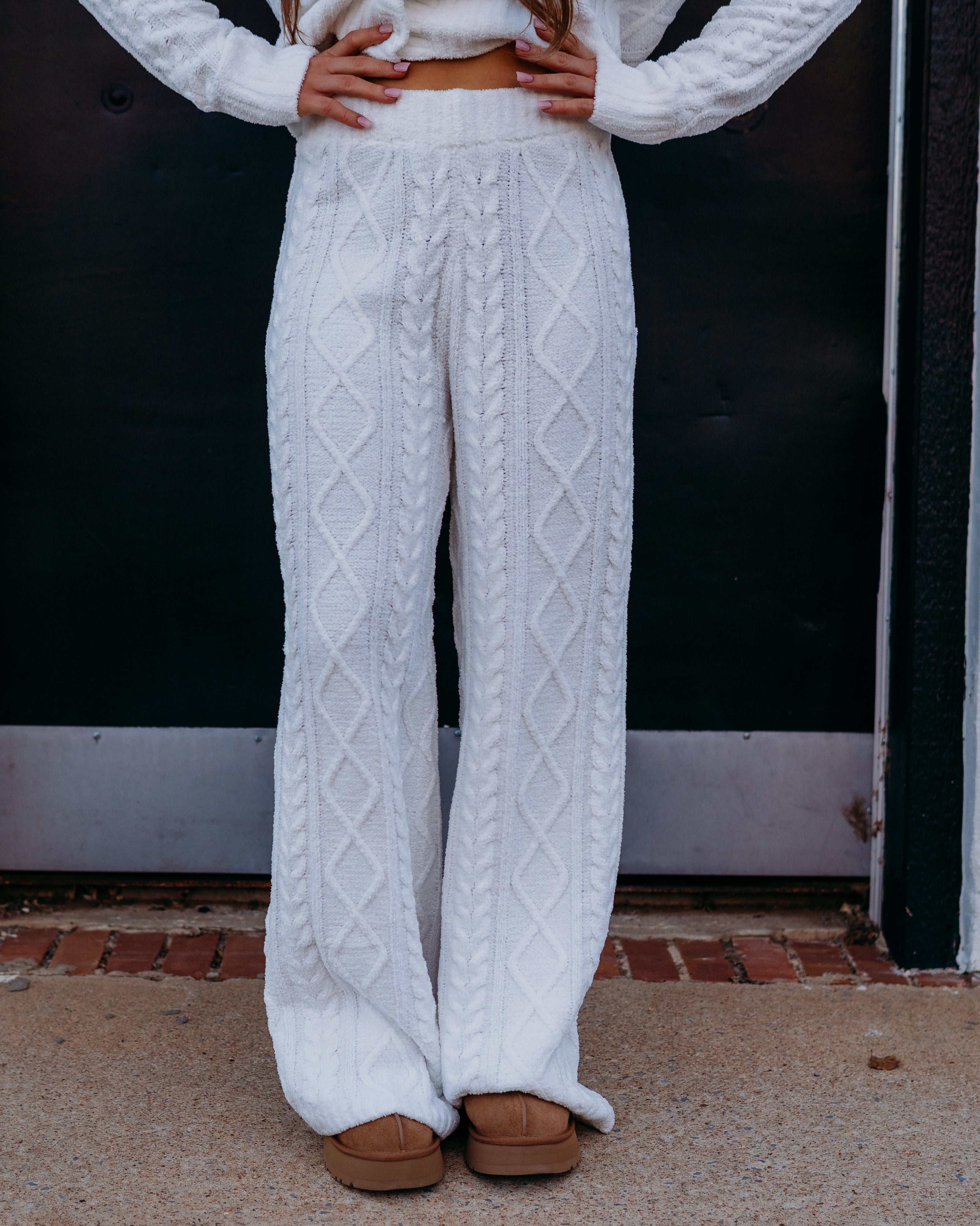 Z Supply Gemma Cable Pant in Vanilla Ice | Cozy Loungewear – The