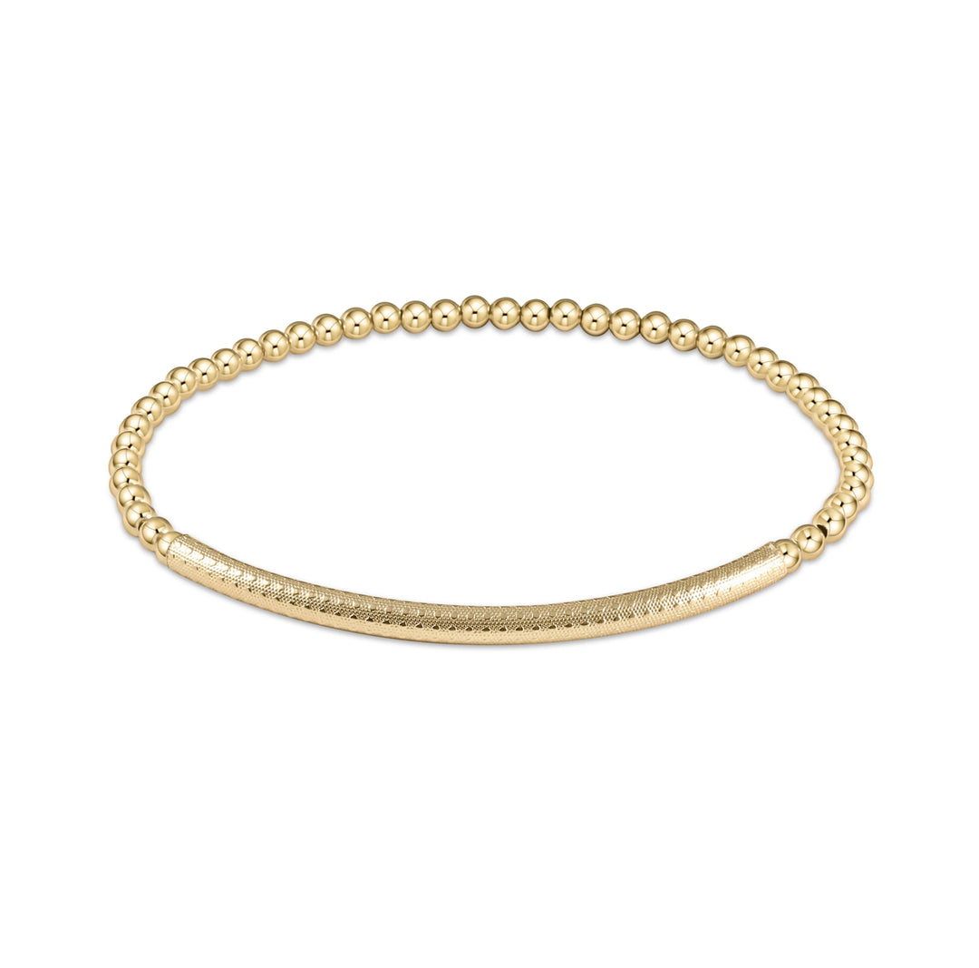 Enewton: Classic Gold Textured Bliss Bar Bracelet