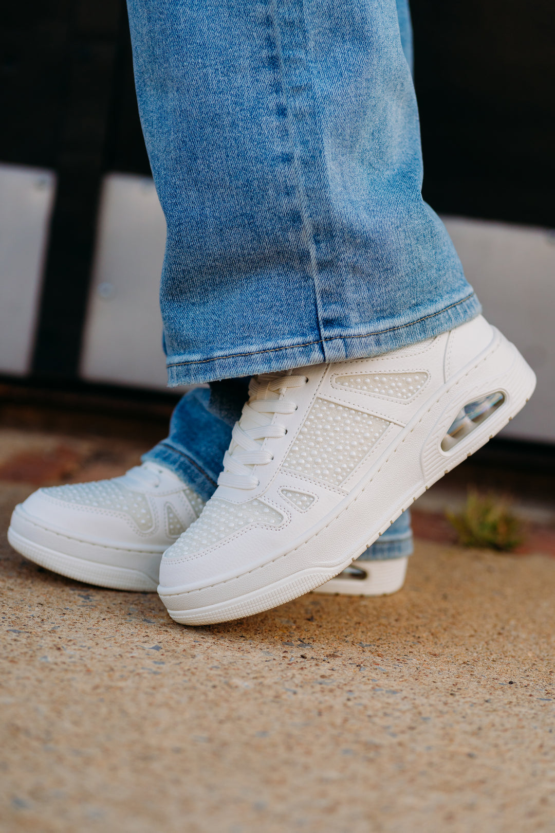 Skechers: Uno Court Sneakers in Opulent Pearls