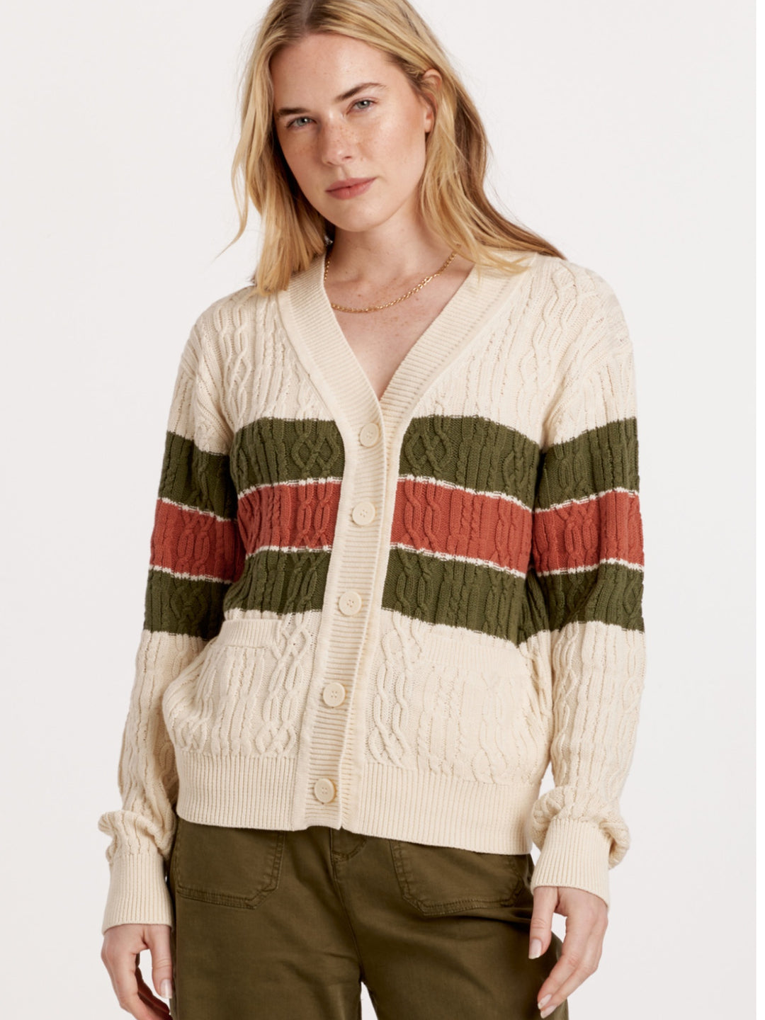 Another Love: Lulu Cardigan in Rustic Vineyard Stripe