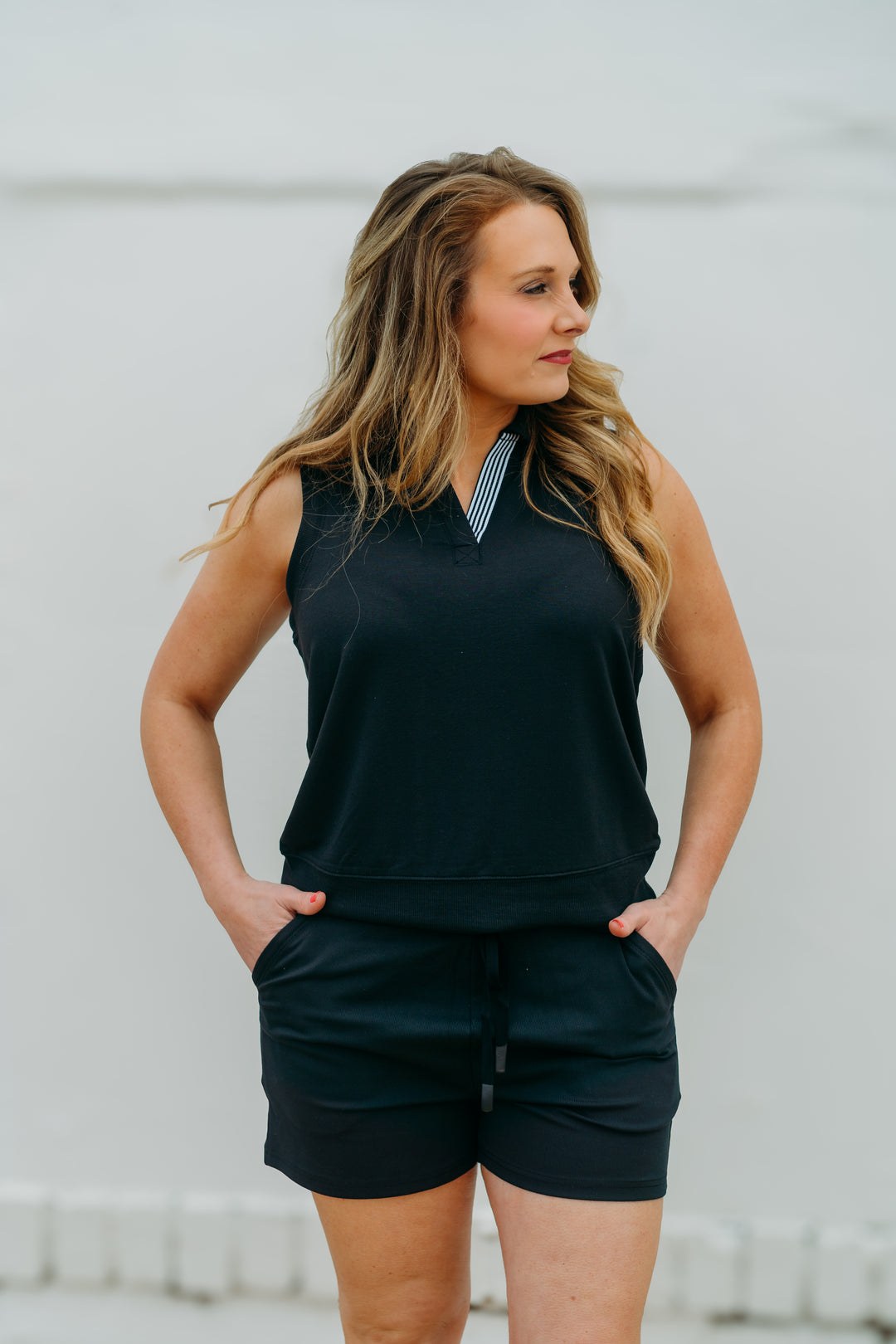 Thread & Supply: Amanda Shorts in Black Rib