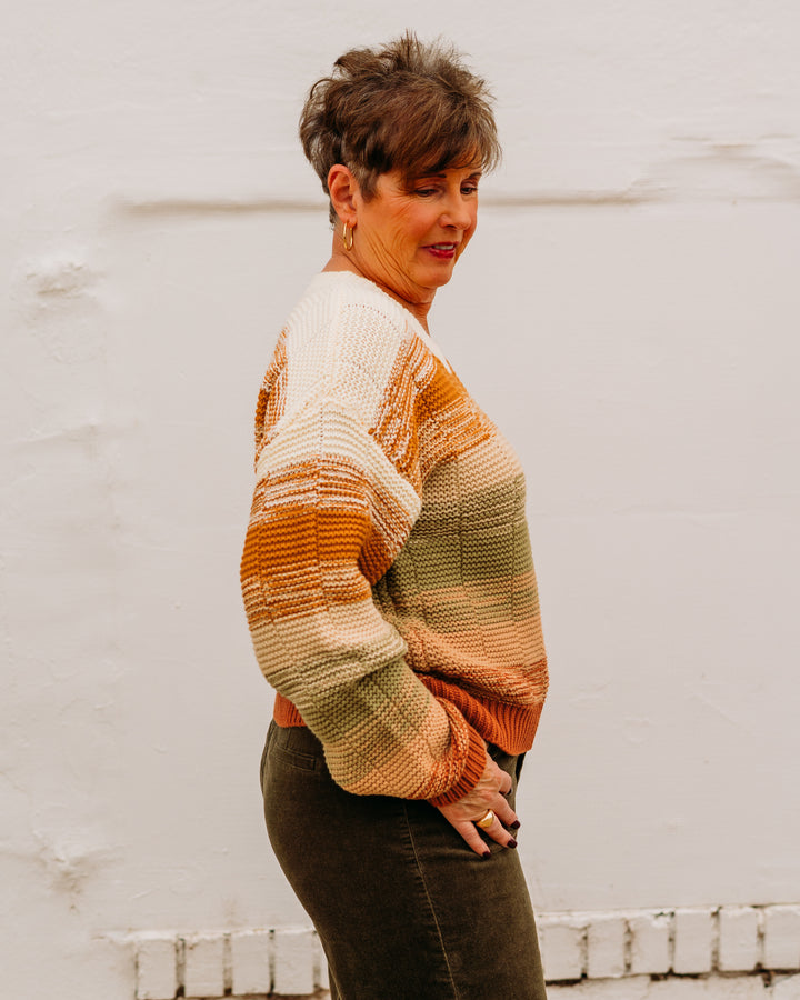 Another Love: Jaycee long Sleeve Sweater in Autumn Foliage