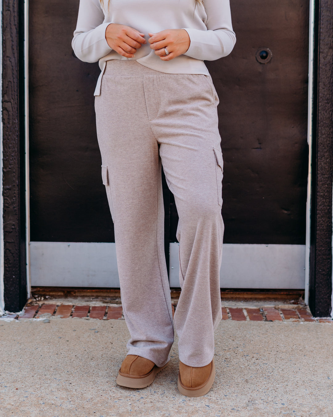 Thread & Supply: Faye Pant in Taupe Heather