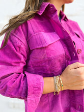 Load image into Gallery viewer, Ivy Jane: Patch Corduroy Jacket in Berry 121159
