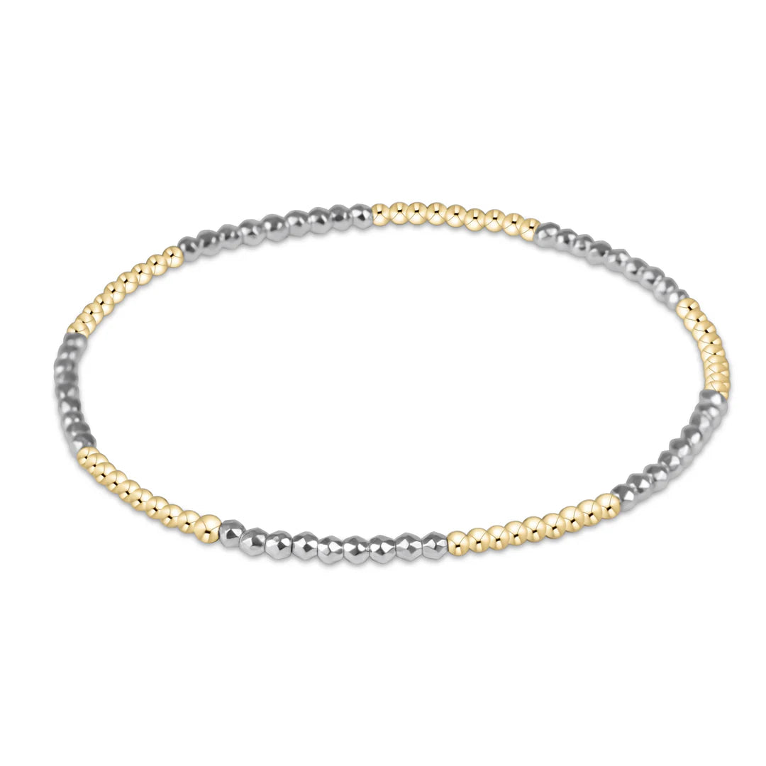 Enewton: Blissful Pattern 2mm Bead Bracelet - Silver Faceted Hematite
