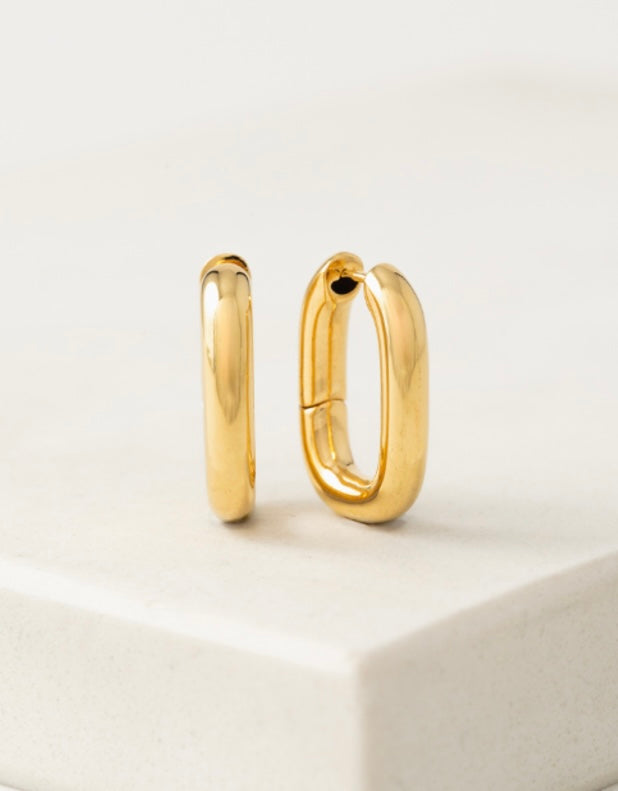Lovers Tempo: Midi Paperclip Puff Hoop Earrings