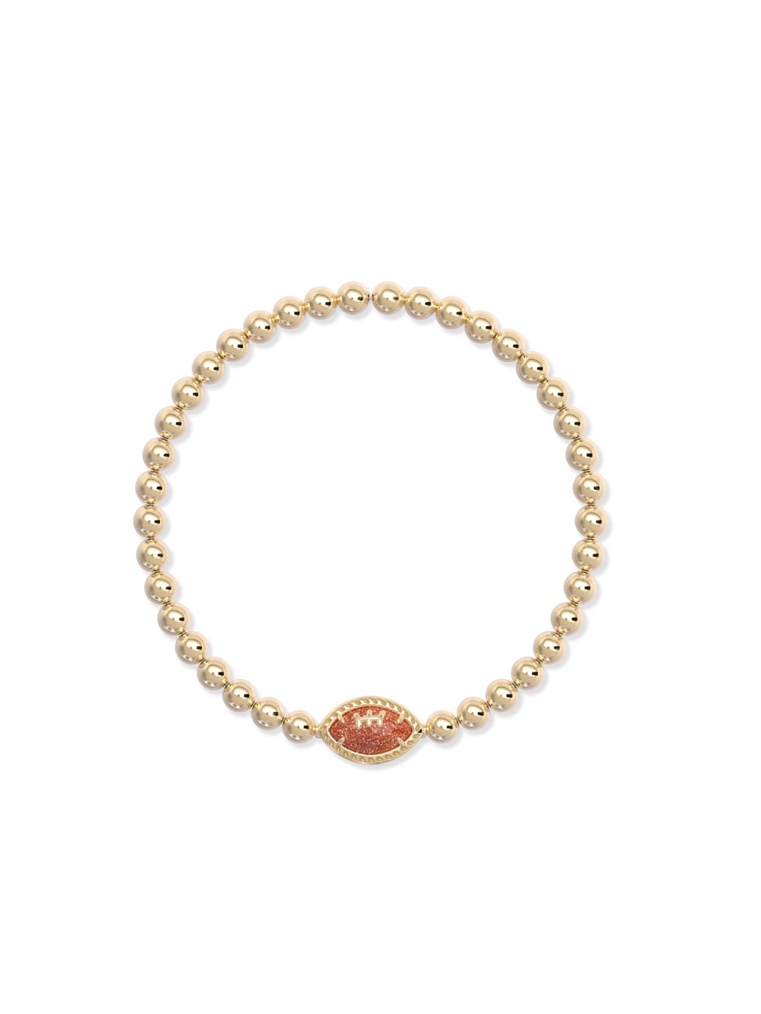Kendra Scott: Football Stretch Bracelet in Gold Orange Goldstone