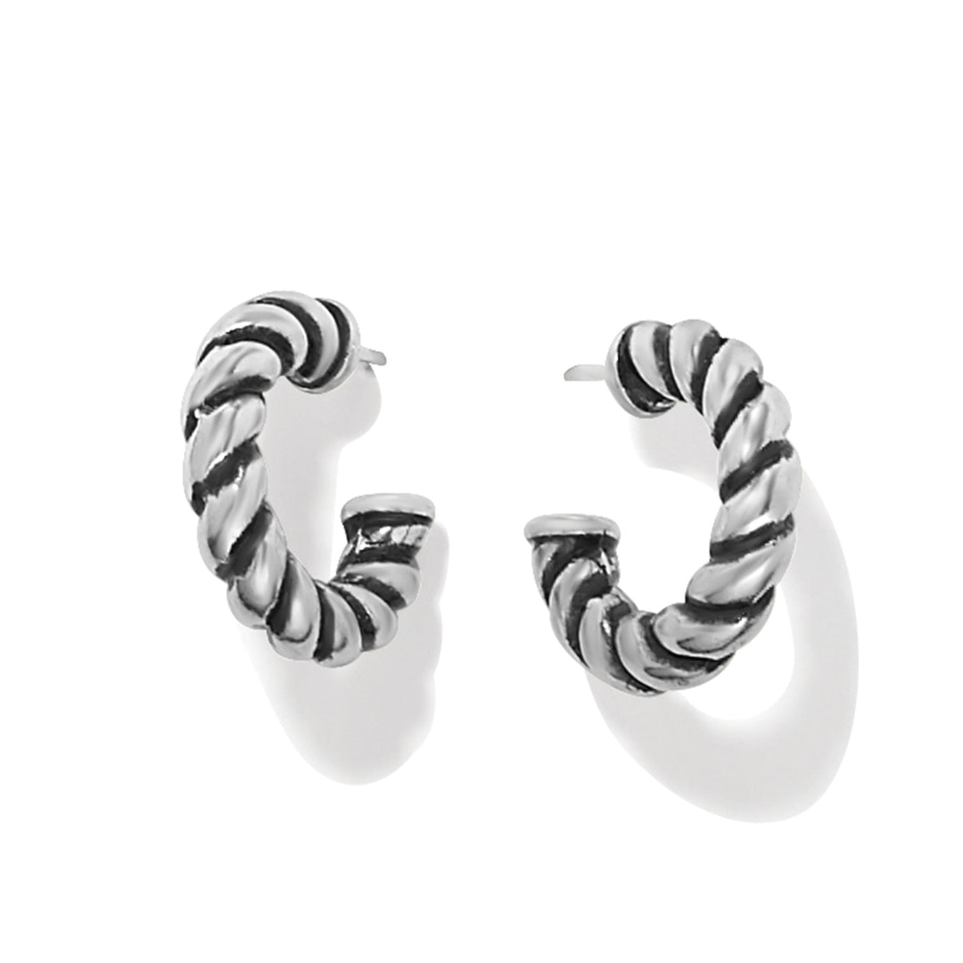 Brighton: Interlok Twist Small Post Hoop Earrings