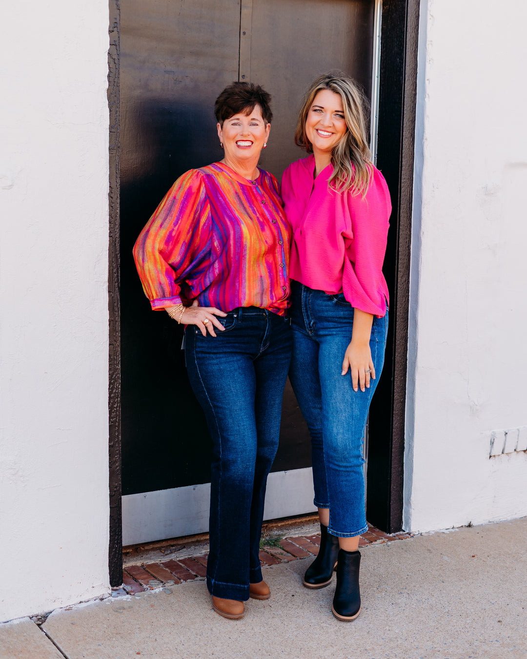 Tribal: Flowy Dolman Sleeve Blouse in Tango Red (5539O-4996)