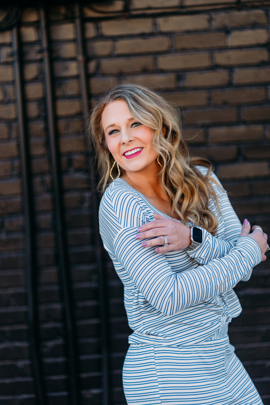 Z Supply: Mara Stripe Pajama Cardigan in Vanilla Ice