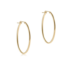 Enewton: Oval Gold Hoop Smooth Earrings