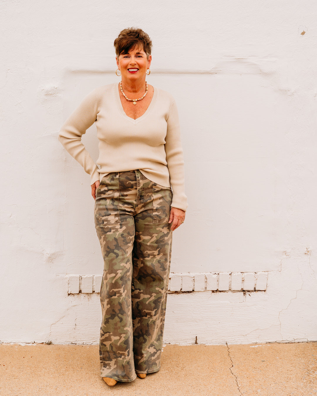 Daze: Far Out Patchpocket High Rise Wide Leg in Hideaway