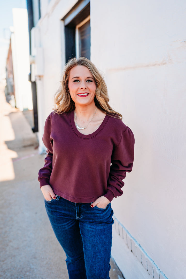 Dear John: Raya Top in Plum Berry