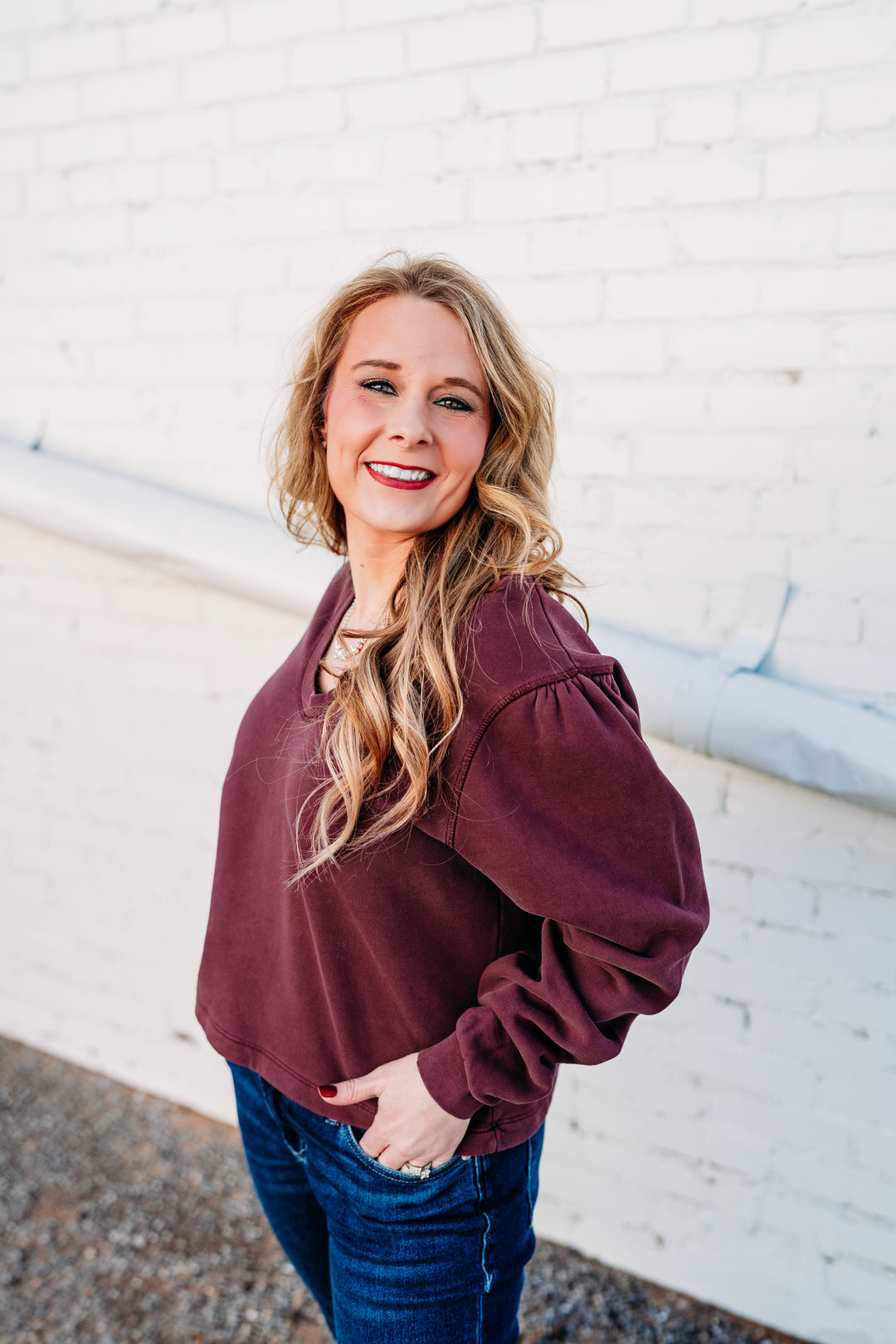 Dear John: Raya Top in Plum Berry