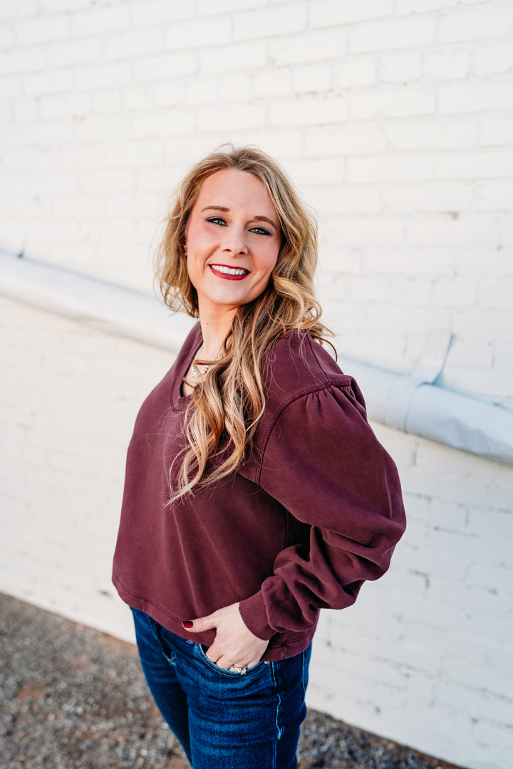 Dear John: Raya Top in Plum Berry