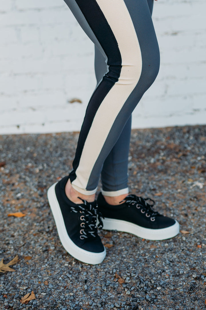 Vaneli: Ysenia Black Milled Calf Sneakers