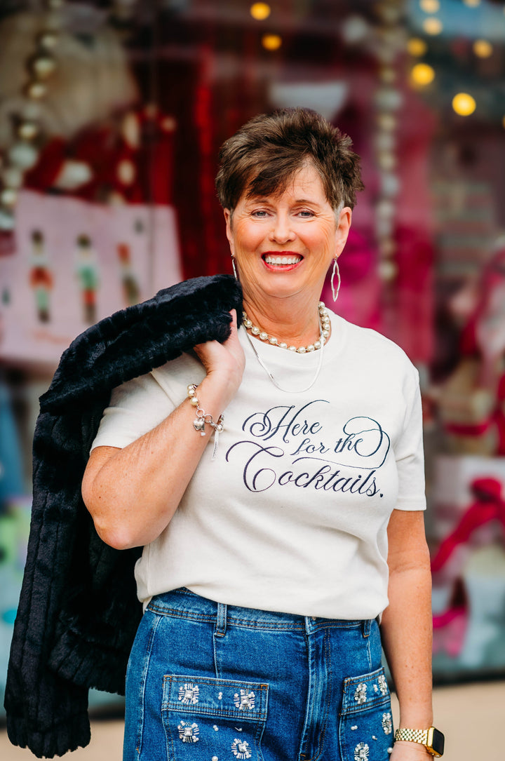 Z Supply: Cocktails Pacific Tee in Sea Salt