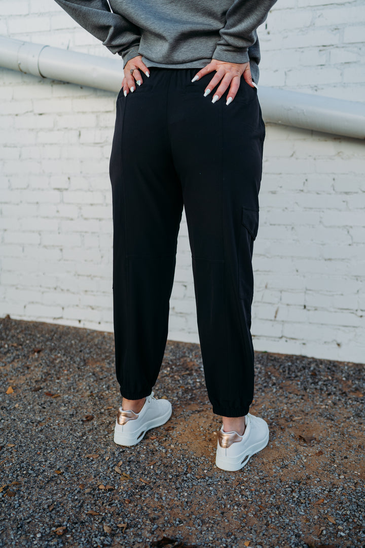 Spanx: Casual Fridays Cargo Jogger in Very Black 50638R