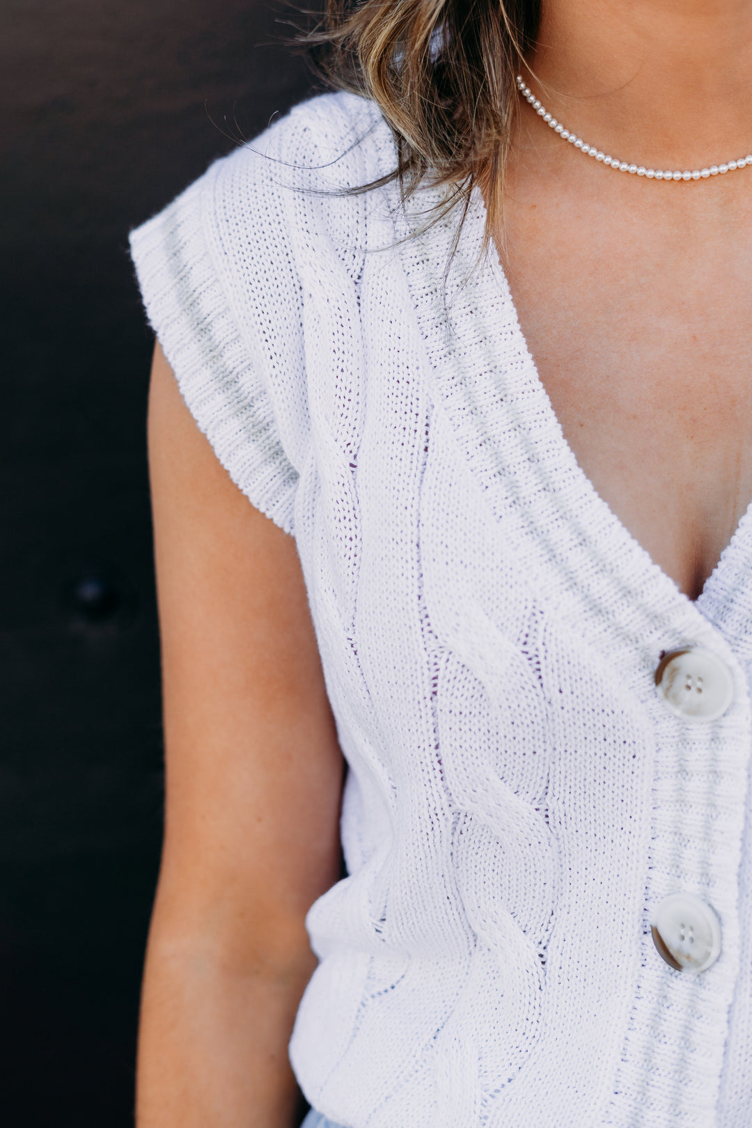 Z Supply: Fairway Knit Vest in White