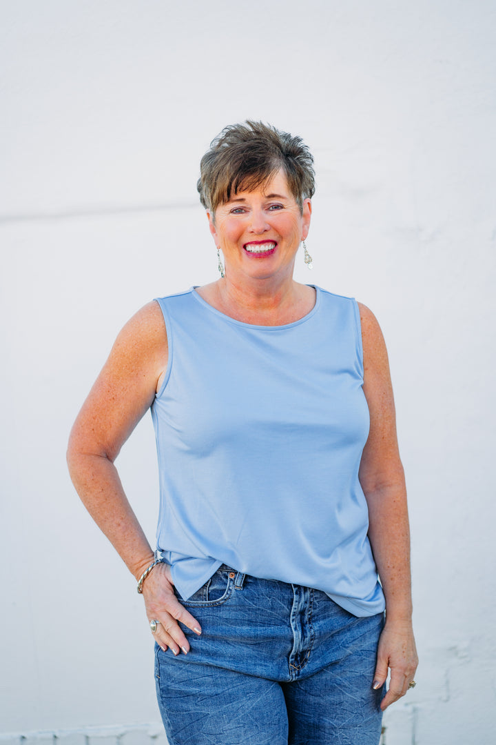 Multiples: Scoop Neck Tank in CRNFLR M15102TM