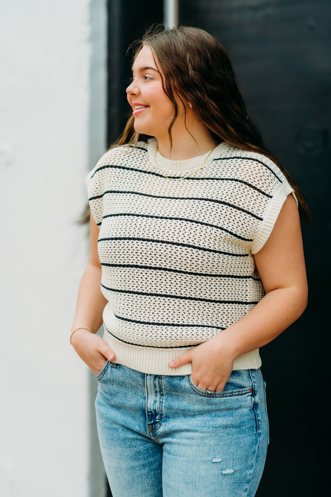 Z Supply: Ines Striped Sweater in Sea Salt