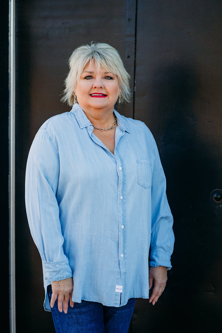 Dear John: Galina Top in Carolina Blue