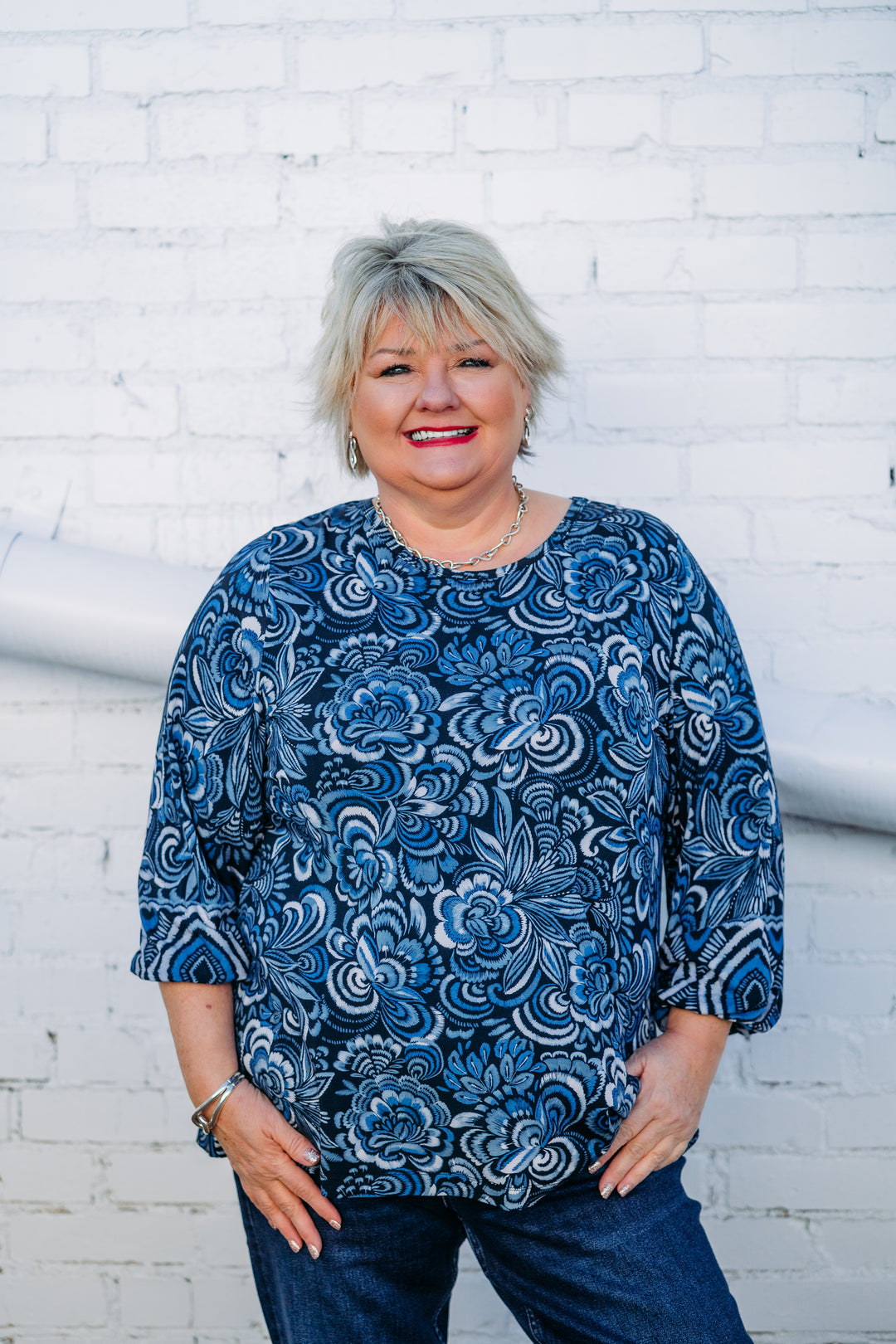 Johnny Was: The Janie Favorite Puff Sleeve Knit Tee in Feathery T12524-E