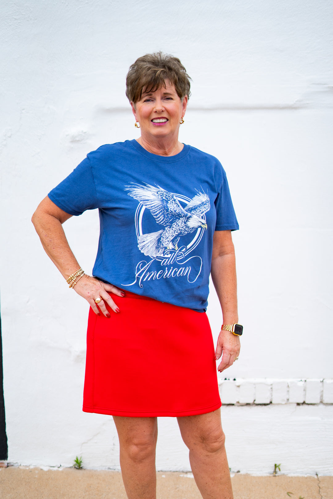 Z Supply: All American Boyfriend Tee in Yacht Blue