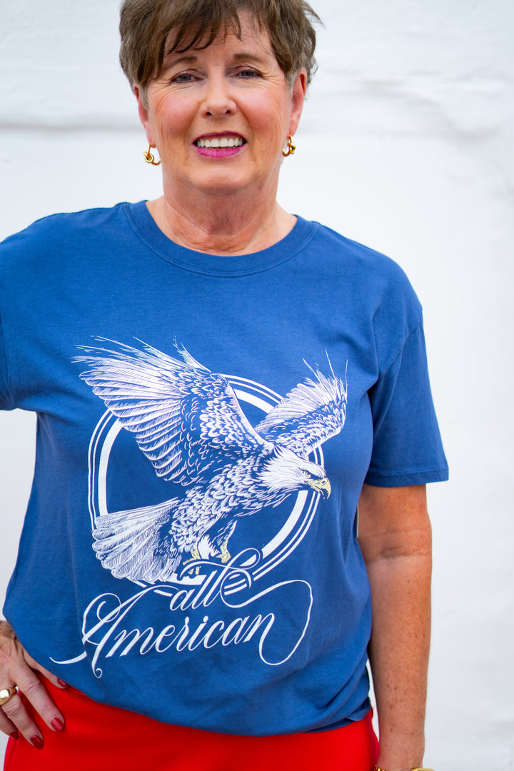 Z Supply: All American Boyfriend Tee in Yacht Blue