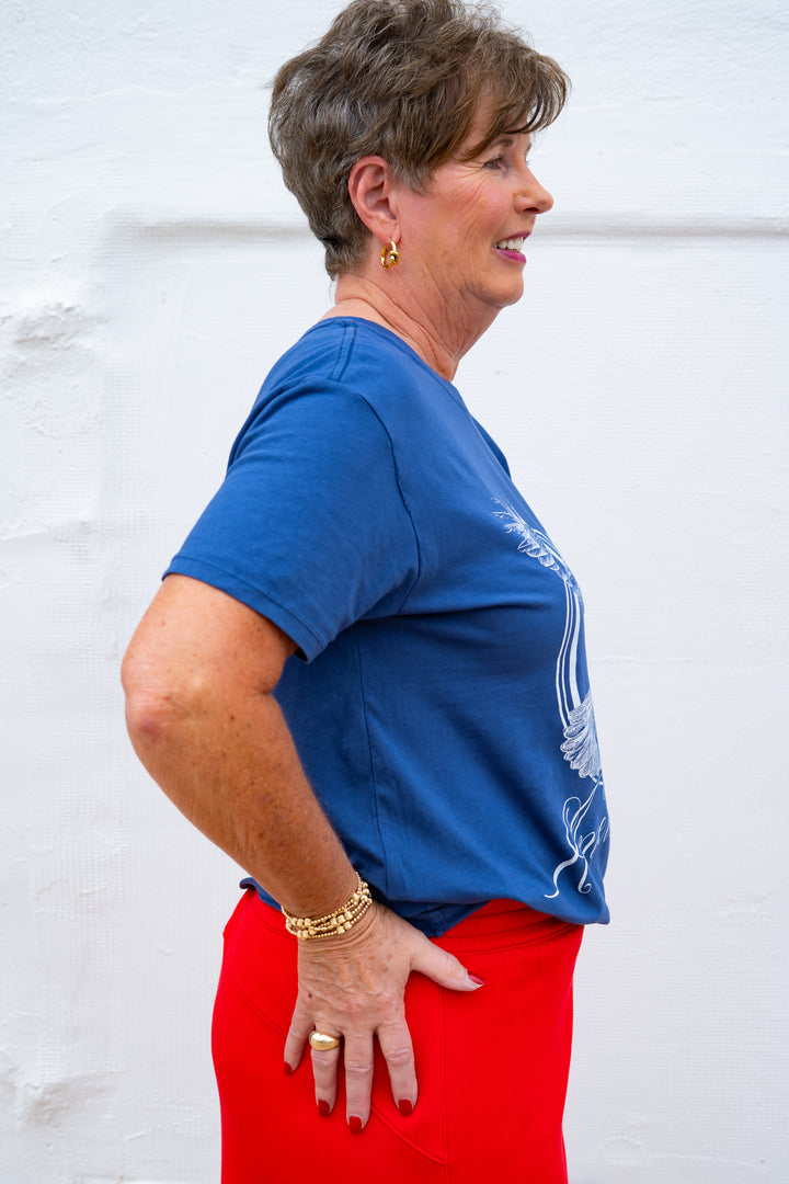 Z Supply: All American Boyfriend Tee in Yacht Blue