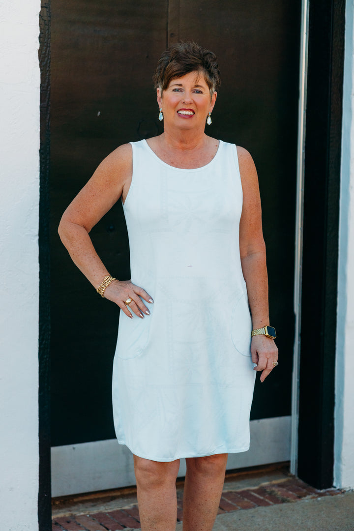 Tribal: Reversible A-Line Dress in Water