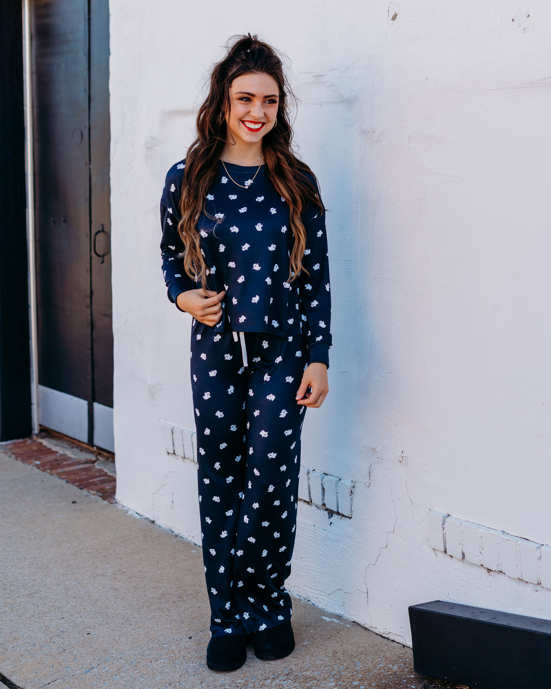 Z Supply: Regan Ghost Long Sleeve Top in Black San