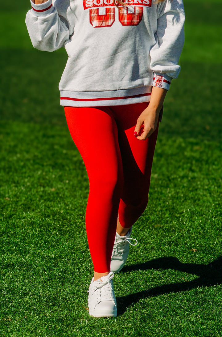 Spanx: Booty Boost Active 7/8 Leggings in Spanx Red 50186R