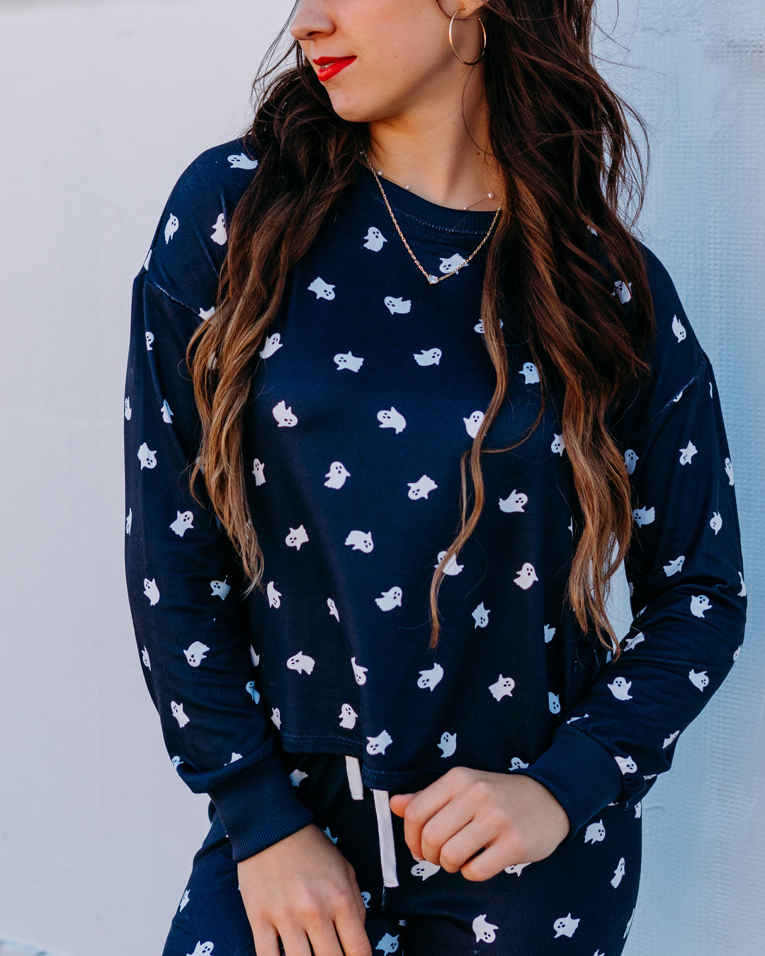 Z Supply: Regan Ghost Long Sleeve Top in Black San