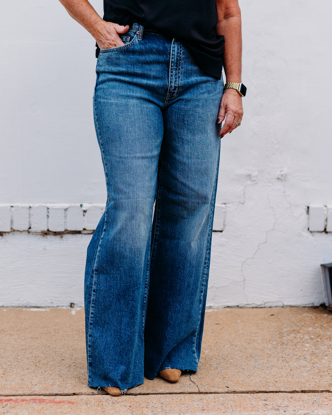 Daze: Far Out High Rise Wide Leg in Stunner