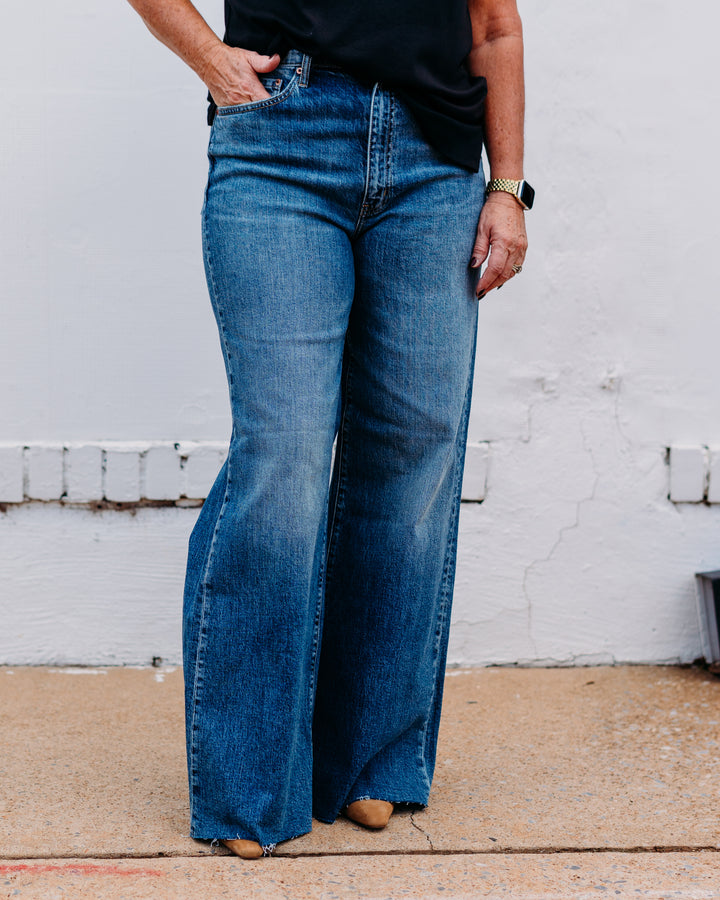 Daze: Far Out High Rise Wide Leg in Stunner