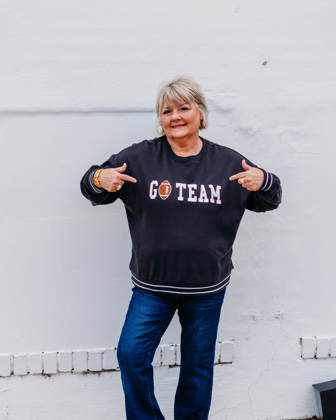 Z Supply: Oversized Go Team Sweatshirt in Black Sand