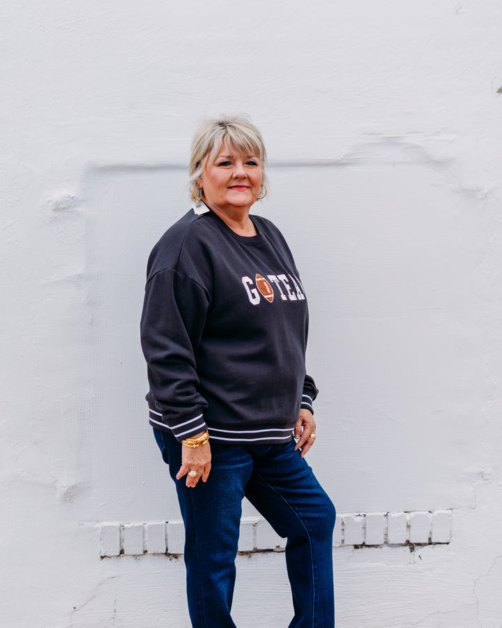 Z Supply: Oversized Go Team Sweatshirt in Black Sand