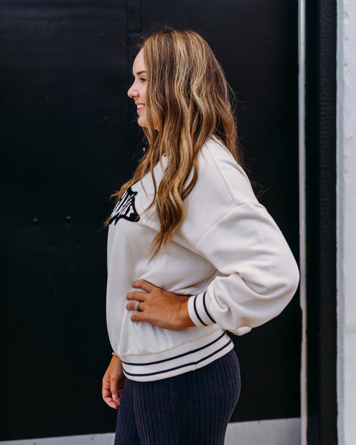 Z Supply: Oversized Let's Go Sweatshirt in Vanilla Ice ZLT253100