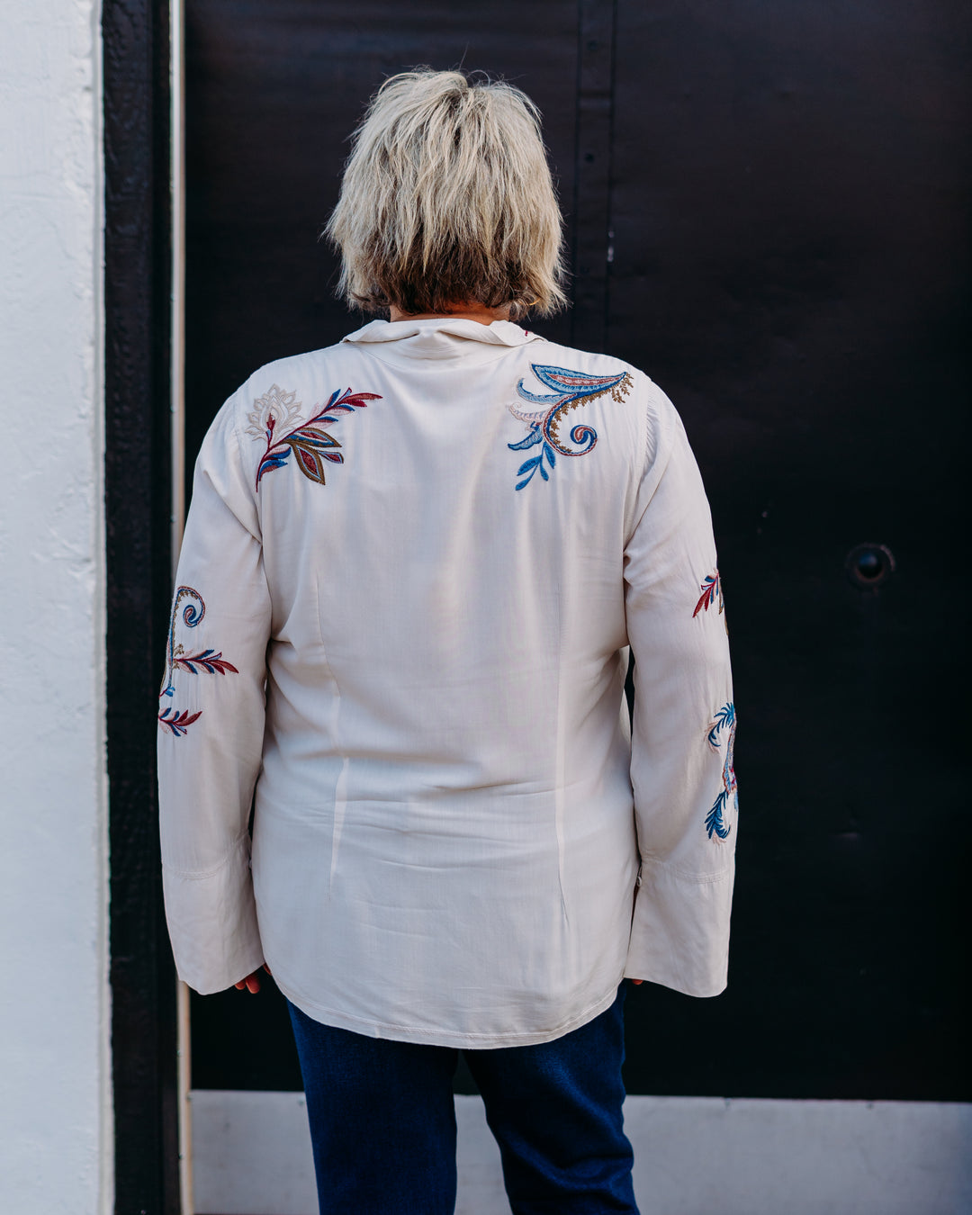 Johnny Was: Vintage Button Down Shirt in Shell