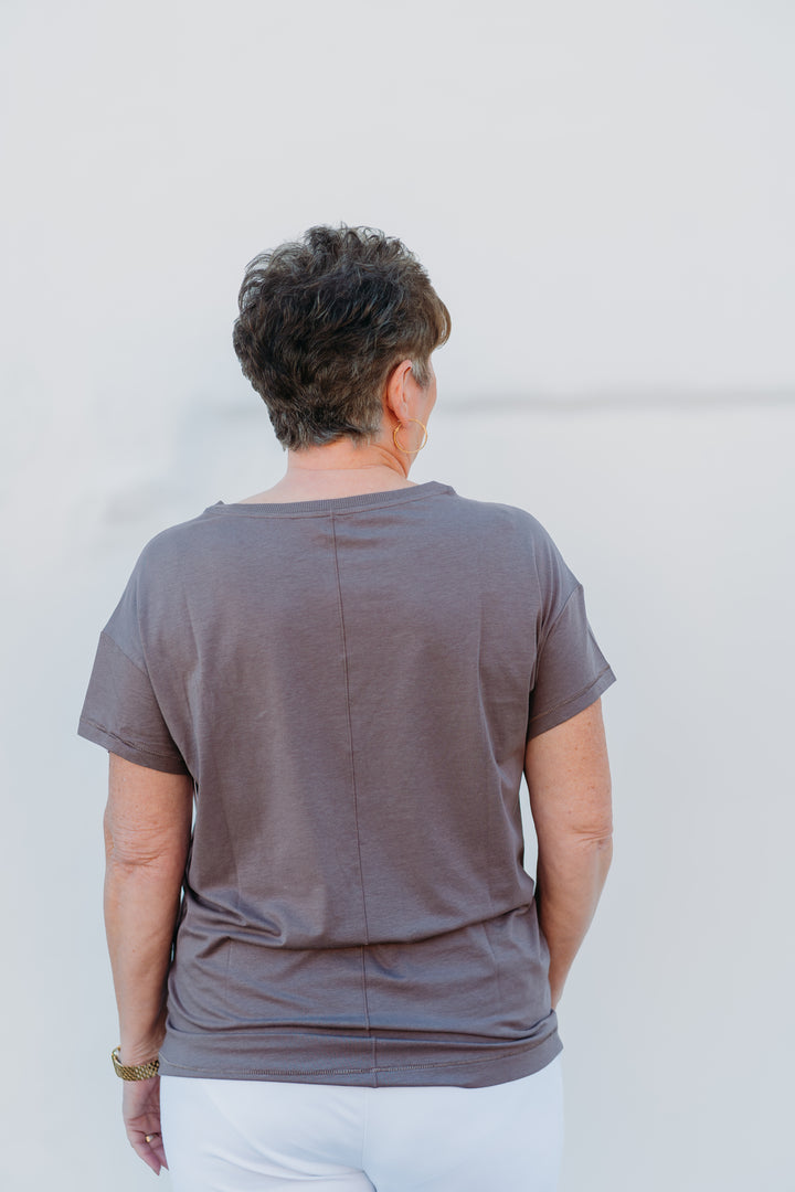 Spanx: Supernaturals Flow Short Sleeve in Smoke