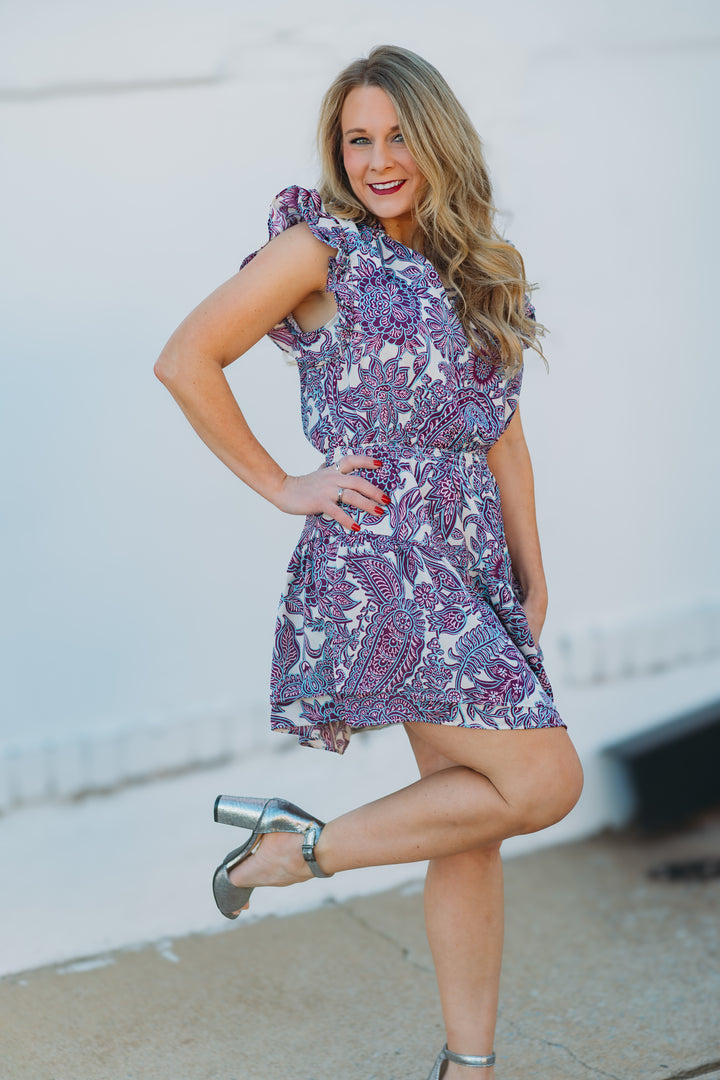 Steve Madden: Prairie Dream Dress in Burgundy Paisley