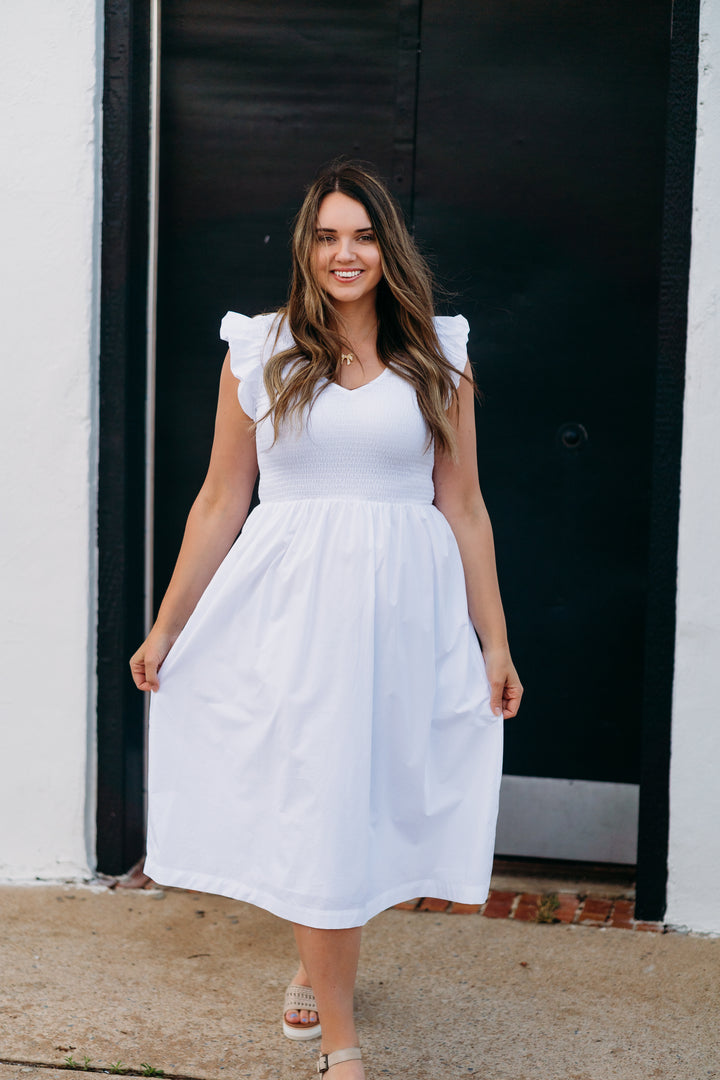 Steve Madden: Gray Dress in White White