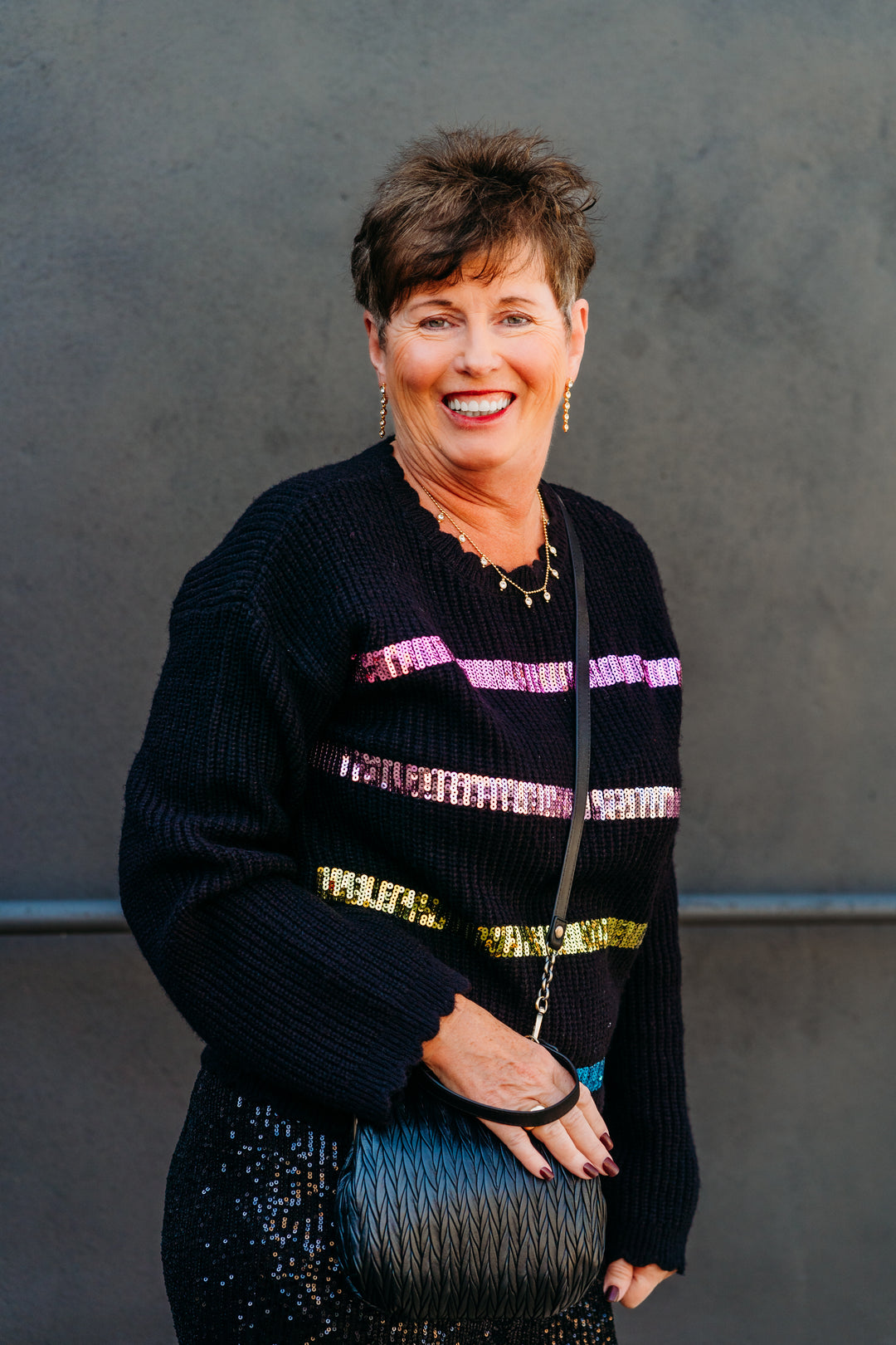 Design History: Black Sequin Combo Sweater