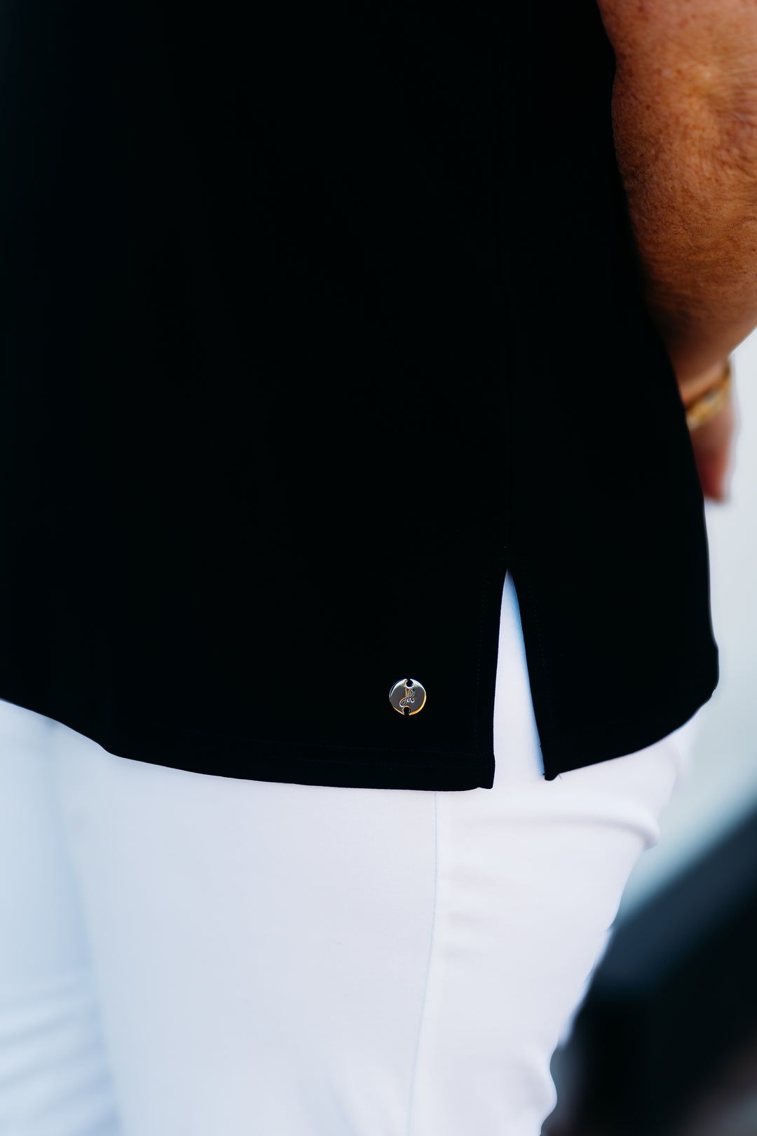 Joseph Ribkoff: Silky Knit and Satin Sleeveless Top