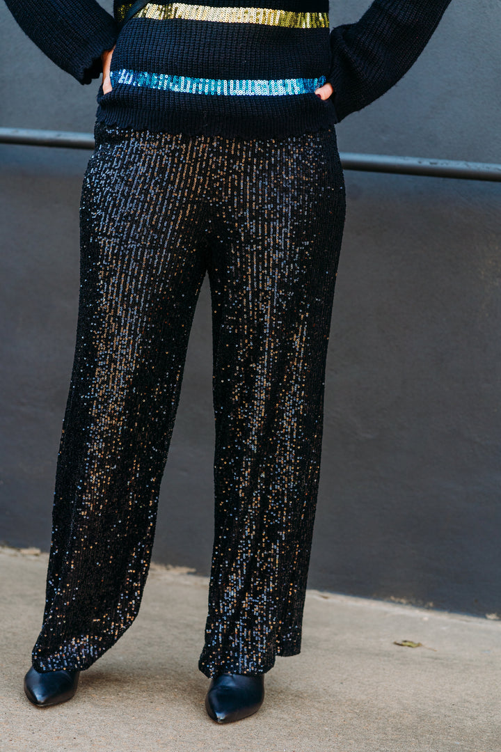 Z supply: Skylar Sequin Pant in Black