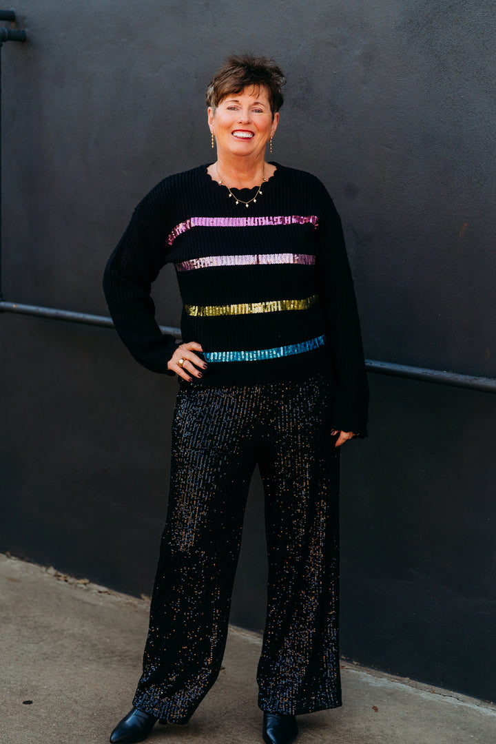 Z supply: Skylar Sequin Pant in Black