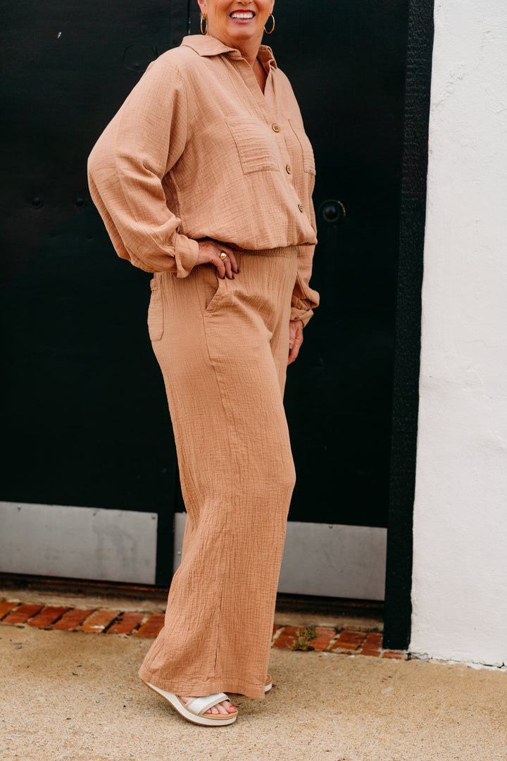 Billabong: New Wave Gauze Pant in Rinse Blue