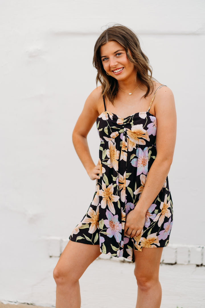 Billabong: Star Glow Romper in Black Multi